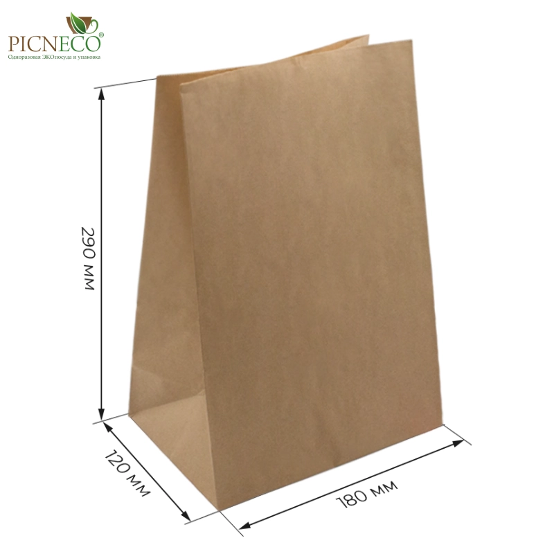 товар Крафт пакет с прямоугольным дном, 180*120*290 мм, 70 г/м KPD018